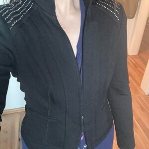 White House Black Market Black Blazer with Elegant rhinestones